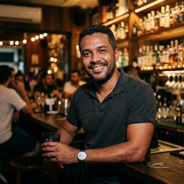 Ricardo Almeida, dono de bar em São Paulo que usa o Catálogo do Amor nos shows