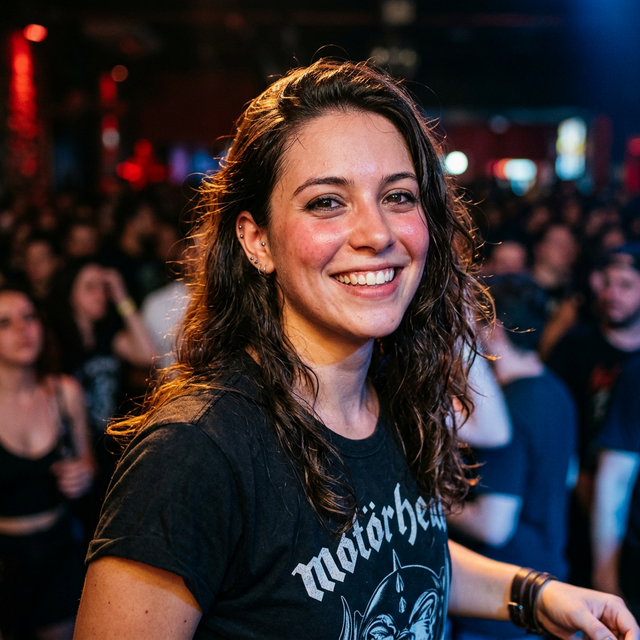 Larissa Mendes, frequentadora de shows de rock em Belo Horizonte
